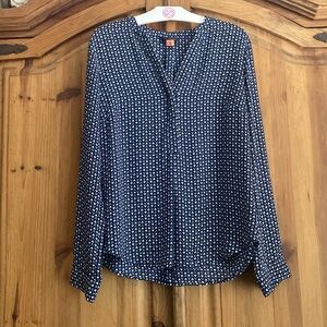 The Limited Long Sleeve Navy Blouse
